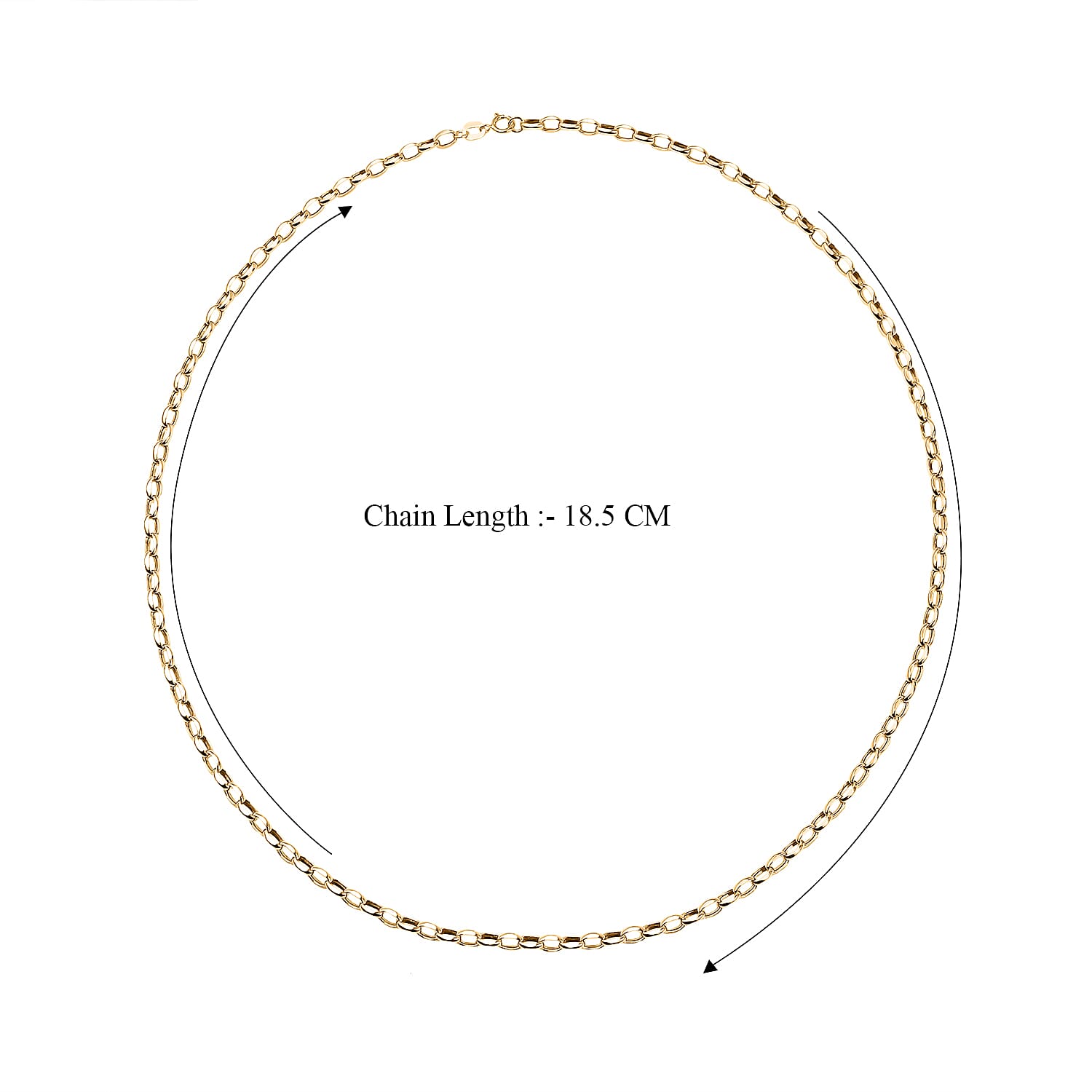 9K Yellow Gold Belcher Necklace (Size - 20) With Spring Ring Clasp, Gold Wt. 3.60 Gms 7265038 4