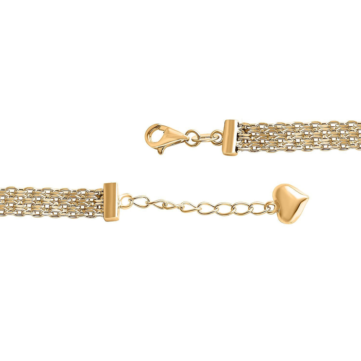 9K Yellow Gold Bismark Link Bracelet (Size - 7) 7862710 6