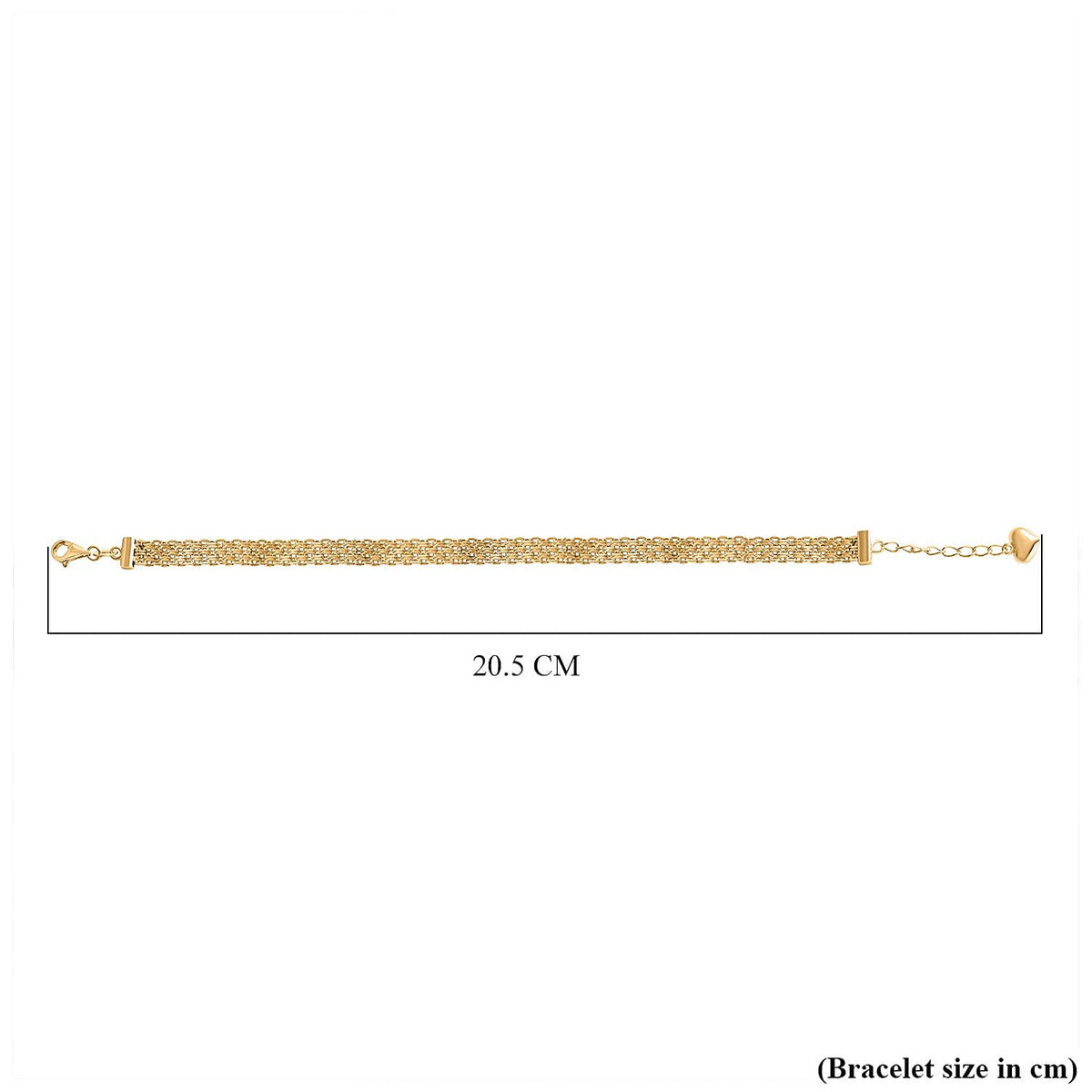 9K Yellow Gold Bismark Link Bracelet (Size - 7) 7862710 8