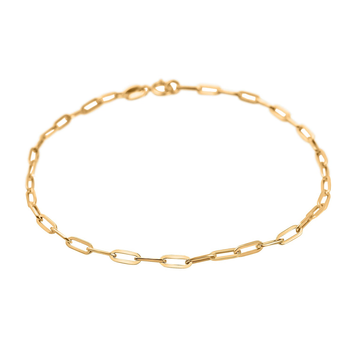 Hatton Garden Closeout - 9K Yellow Gold Paper Clip Bracelet (Size - 7.25) 7694133 0