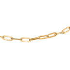 Hatton Garden Closeout - 9K Yellow Gold Paper Clip Bracelet (Size - 7.25)