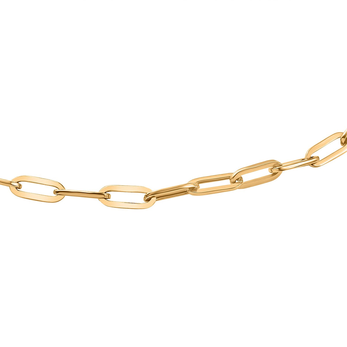 Hatton Garden Closeout - 9K Yellow Gold Paper Clip Bracelet (Size - 7.25) 7694133 2