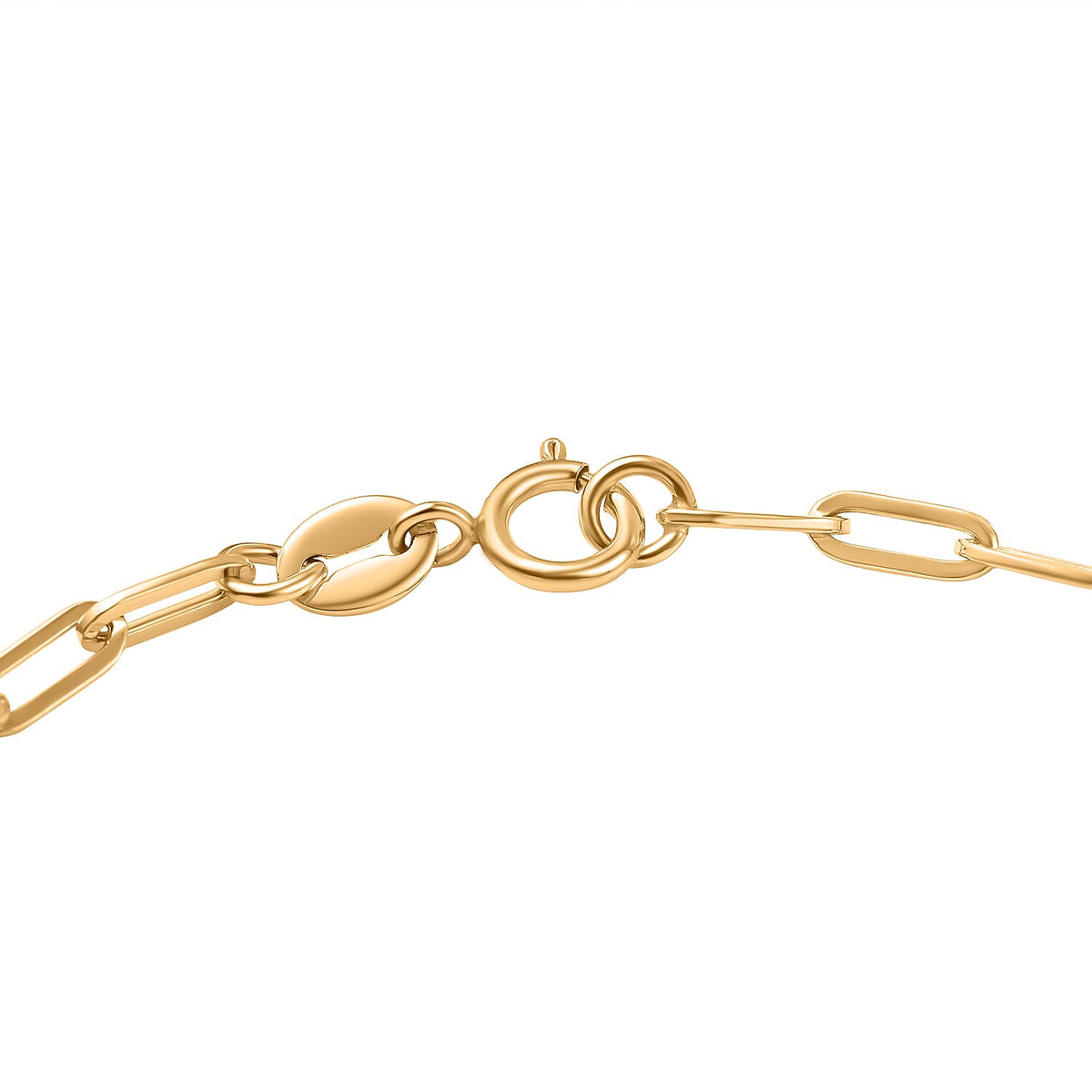 Hatton Garden Closeout - 9K Yellow Gold Paper Clip Bracelet (Size - 7.25) 7694133 3