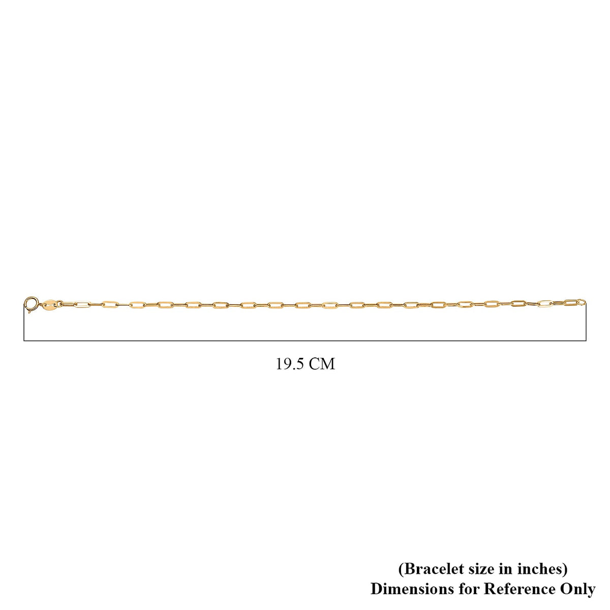 Hatton Garden Closeout - 9K Yellow Gold Paper Clip Bracelet (Size - 7.25) 7694133 4