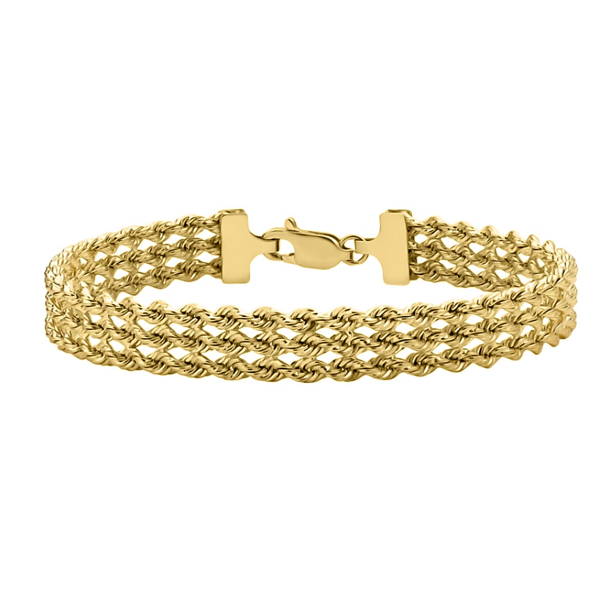 9K Yellow Gold 3- Strand Rope Bracelet (Size - 7.5), Gold Wt. 5.55 Gms 7747560 0