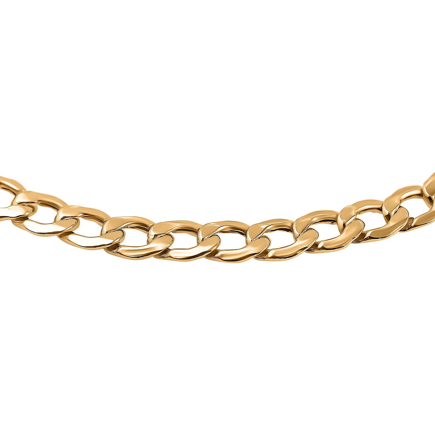 9K Yellow Gold Bevelled Flat Curb Bracelet (Size - 7.5) 7663052 2