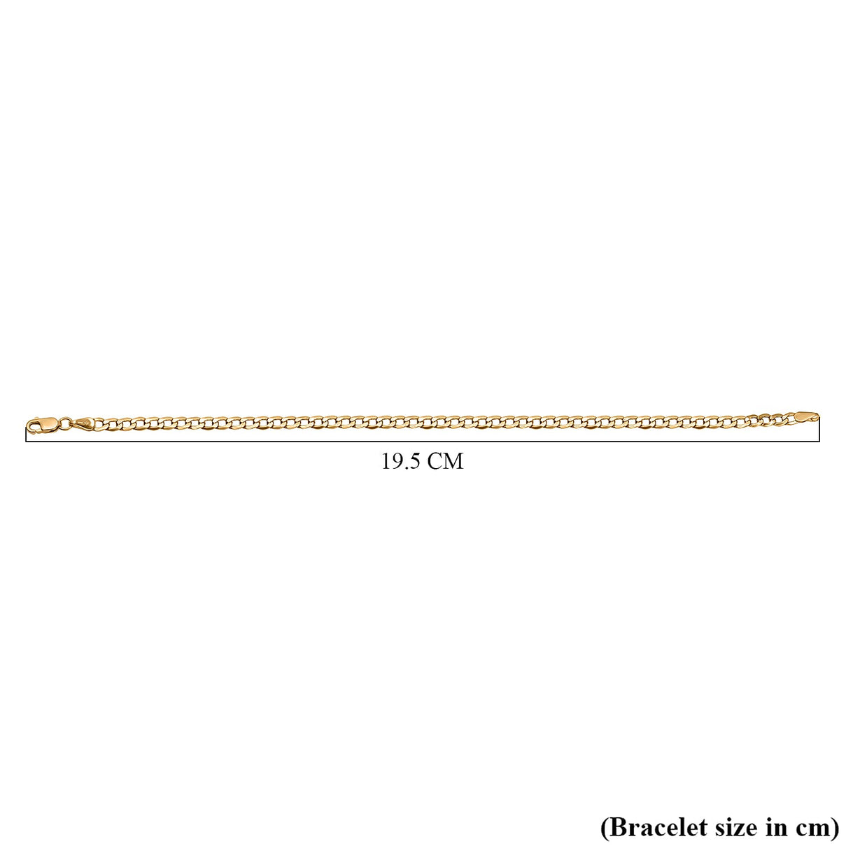 9K Yellow Gold Bevelled Flat Curb Bracelet (Size - 7.5) 7663052 4