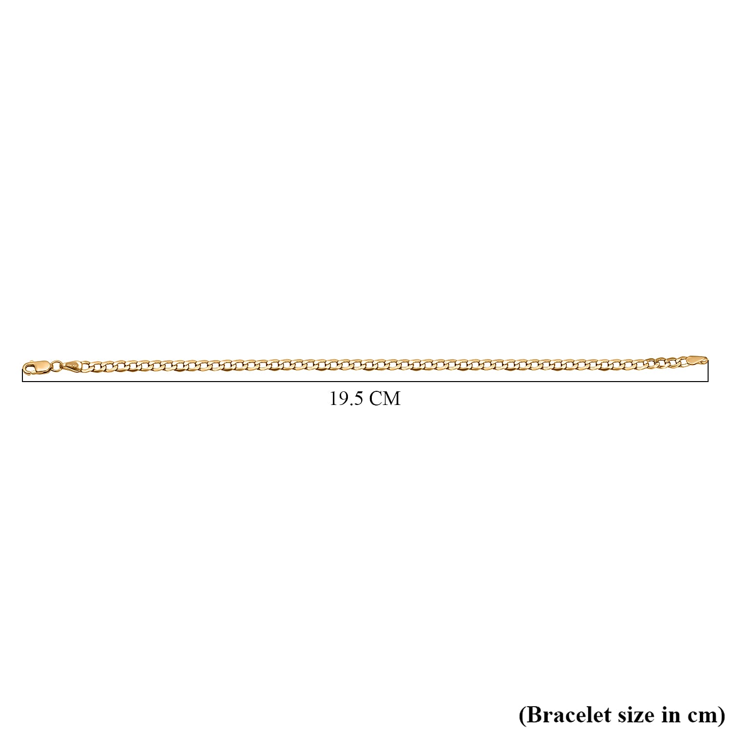 9K Yellow Gold Bevelled Flat Curb Bracelet (Size - 7.5) 7663052 4