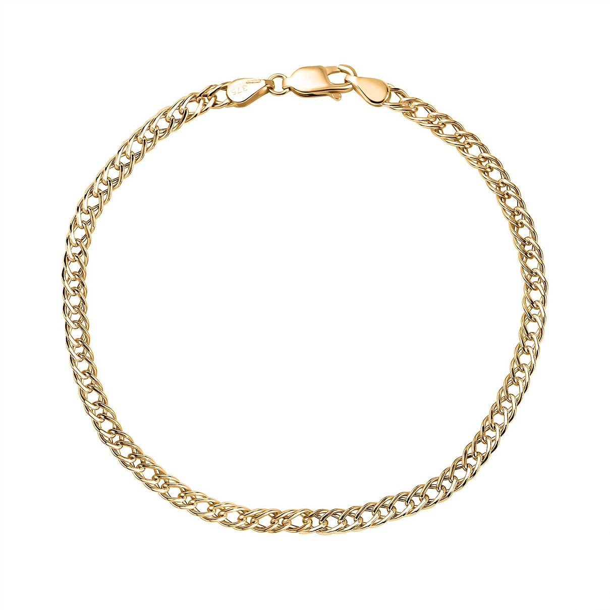 Maestro Collection - 9K Yellow Gold Double Curb Bracelet (Size - 7.5) 7722952 0