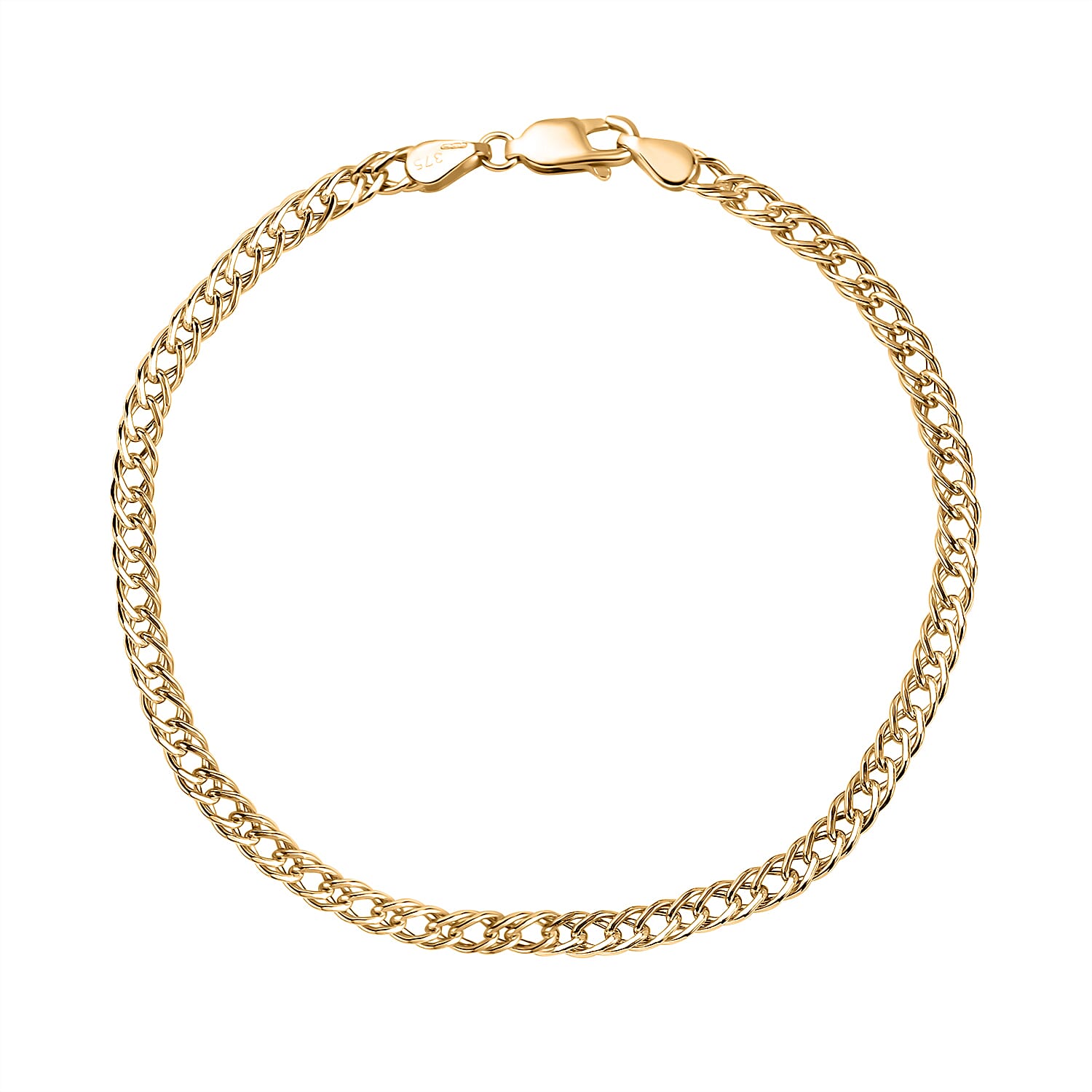 Maestro Collection - 9K Yellow Gold Double Curb Bracelet (Size - 7.5) 7722952 0