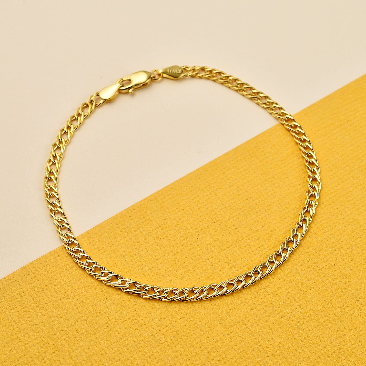 Maestro Collection - 9K Yellow Gold Double Curb Bracelet (Size - 7.5) 7722952 1