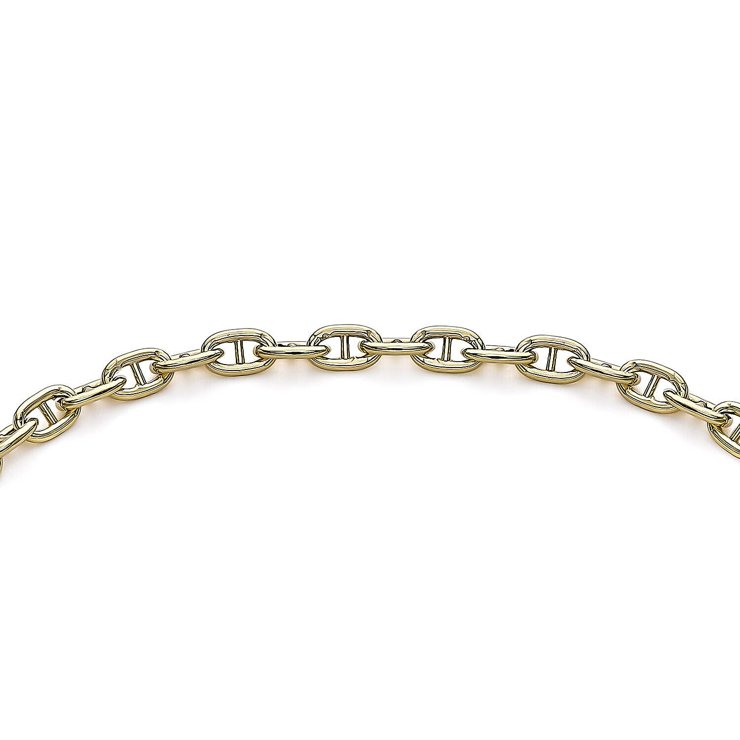 9K Yellow Gold 3mm Rambo Chain Padlock and Safety Chain Bracelet 7.5 Inch 7328361 1