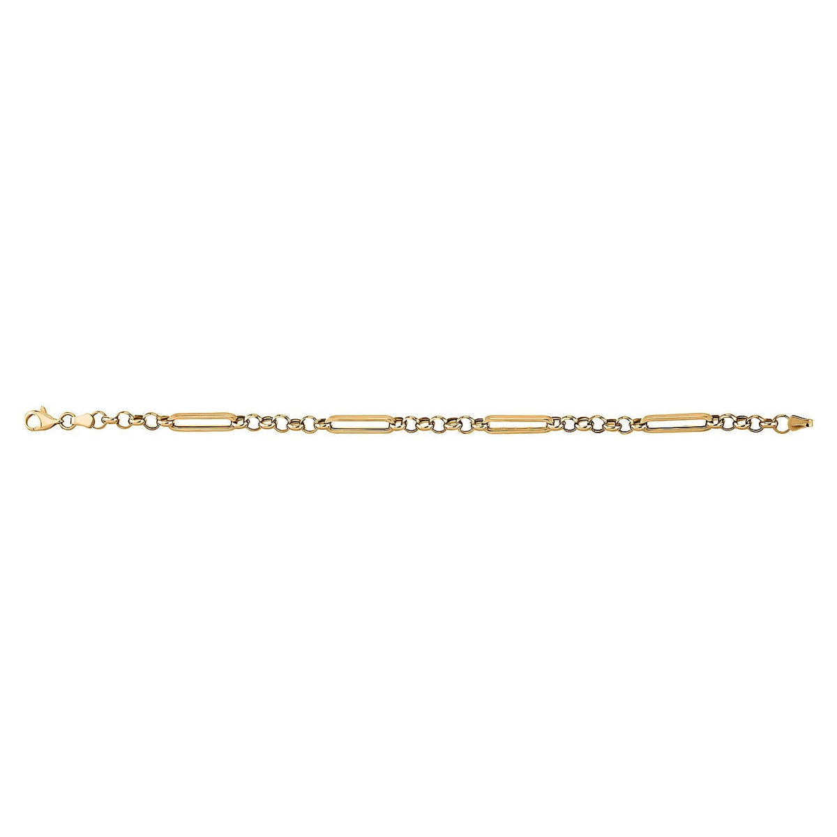 9k Yellow Gold Figaro Bracelet With Lobster Clasp (Size - 7.5). Gold Wt 3.40 Gms 7891457 0
