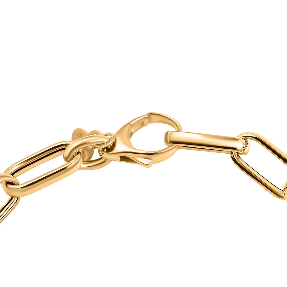 Maestro Collection - 9K Yellow Gold Square Paperclip Bracelet (Size - 7.5) 7786424 3