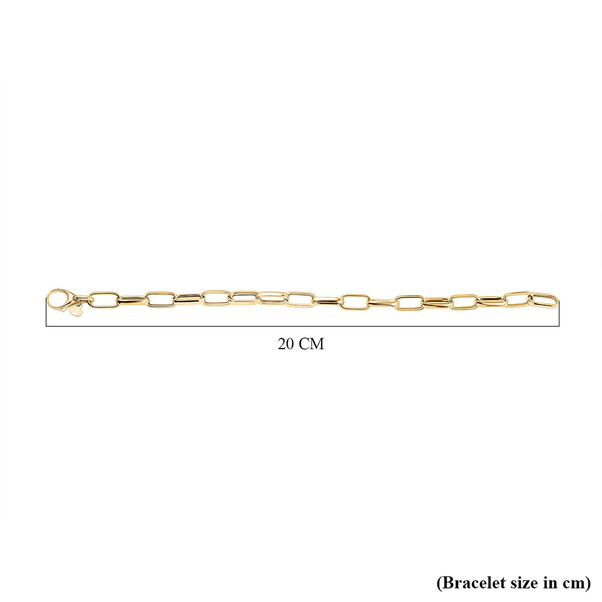 Maestro Collection - 9K Yellow Gold Square Paperclip Bracelet (Size - 7.5) 7786424 4