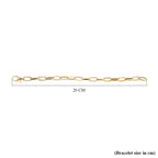 Maestro Collection - 9K Yellow Gold Square Paperclip Bracelet (Size - 7.5)
