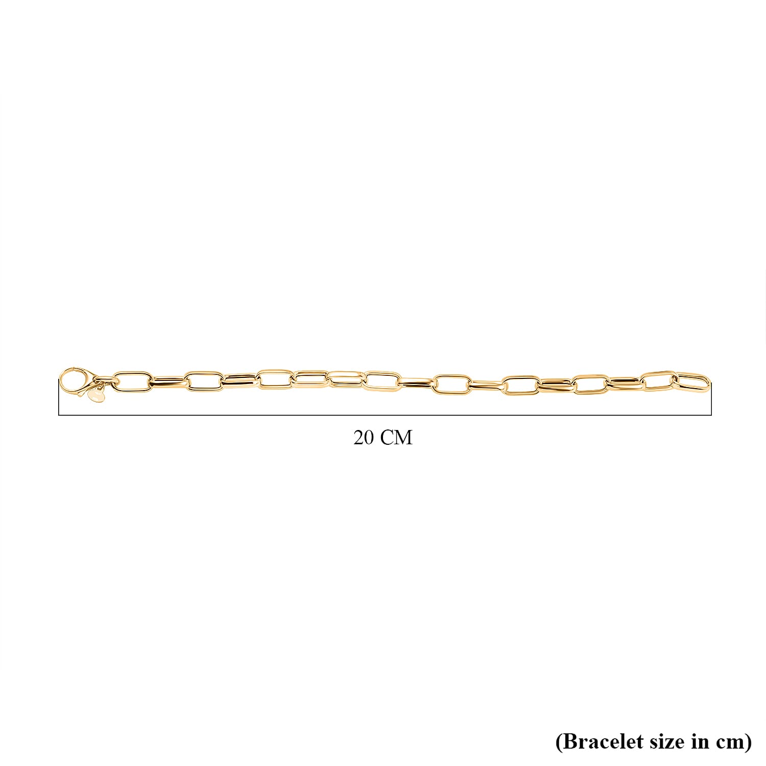 Maestro Collection - 9K Yellow Gold Square Paperclip Bracelet (Size - 7.5) 7786424 4