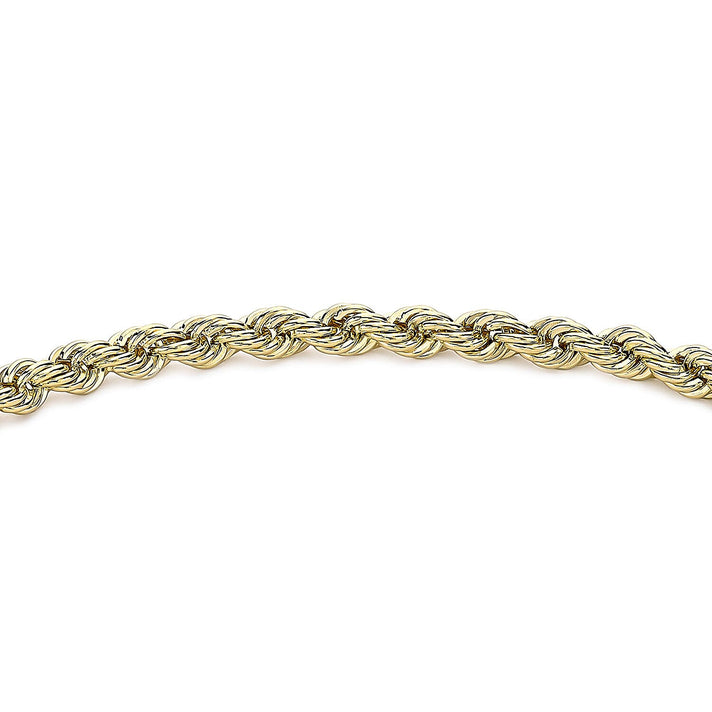 9K Yellow Gold 25.5mm x 3mm T Bar Rope Chain Albert Clasp Bracelet 7.5 Inch 7328223 2