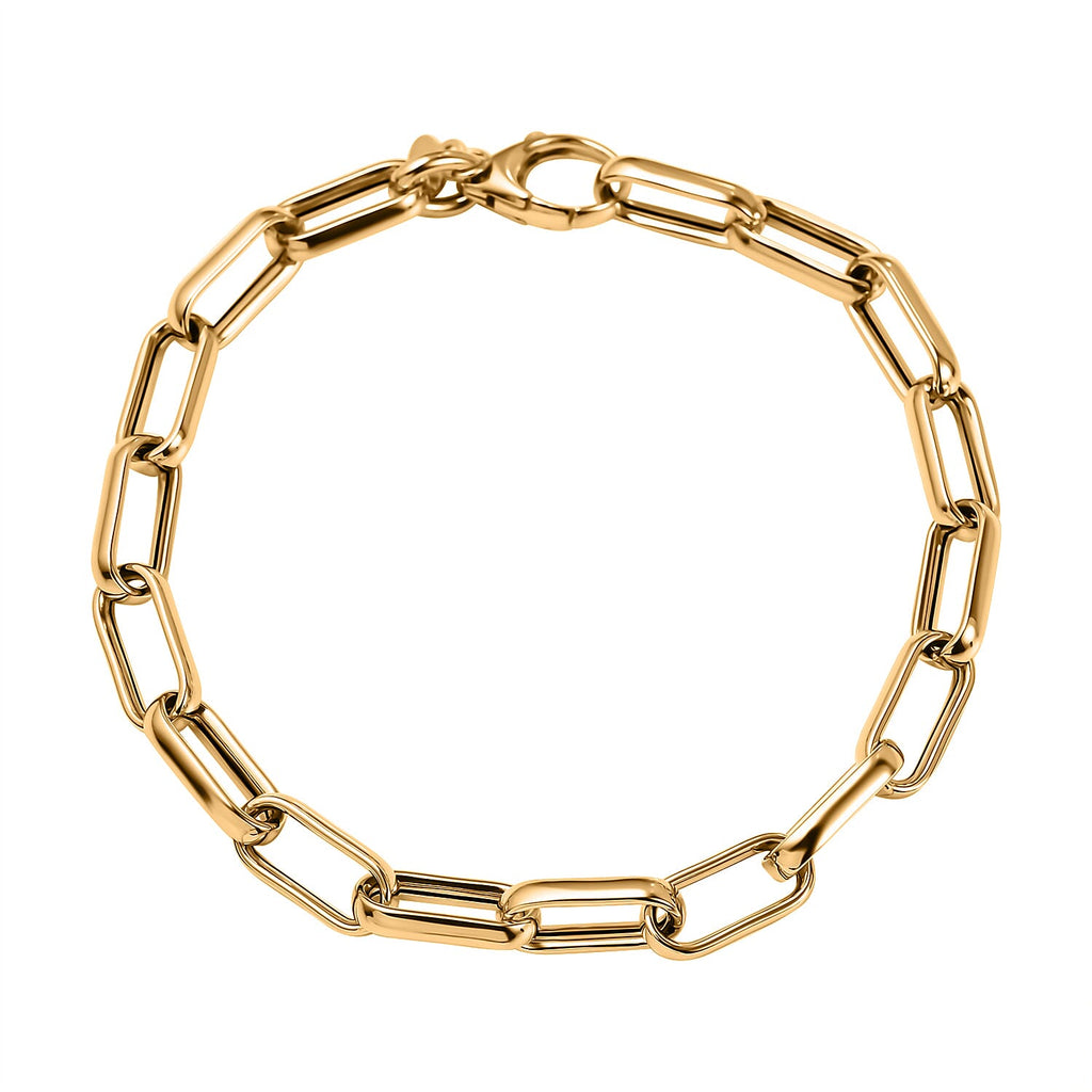 Maestro Mega Find Deal - 9K Yellow Gold Oversized Paperclip Bracelet (Size - 7.5)