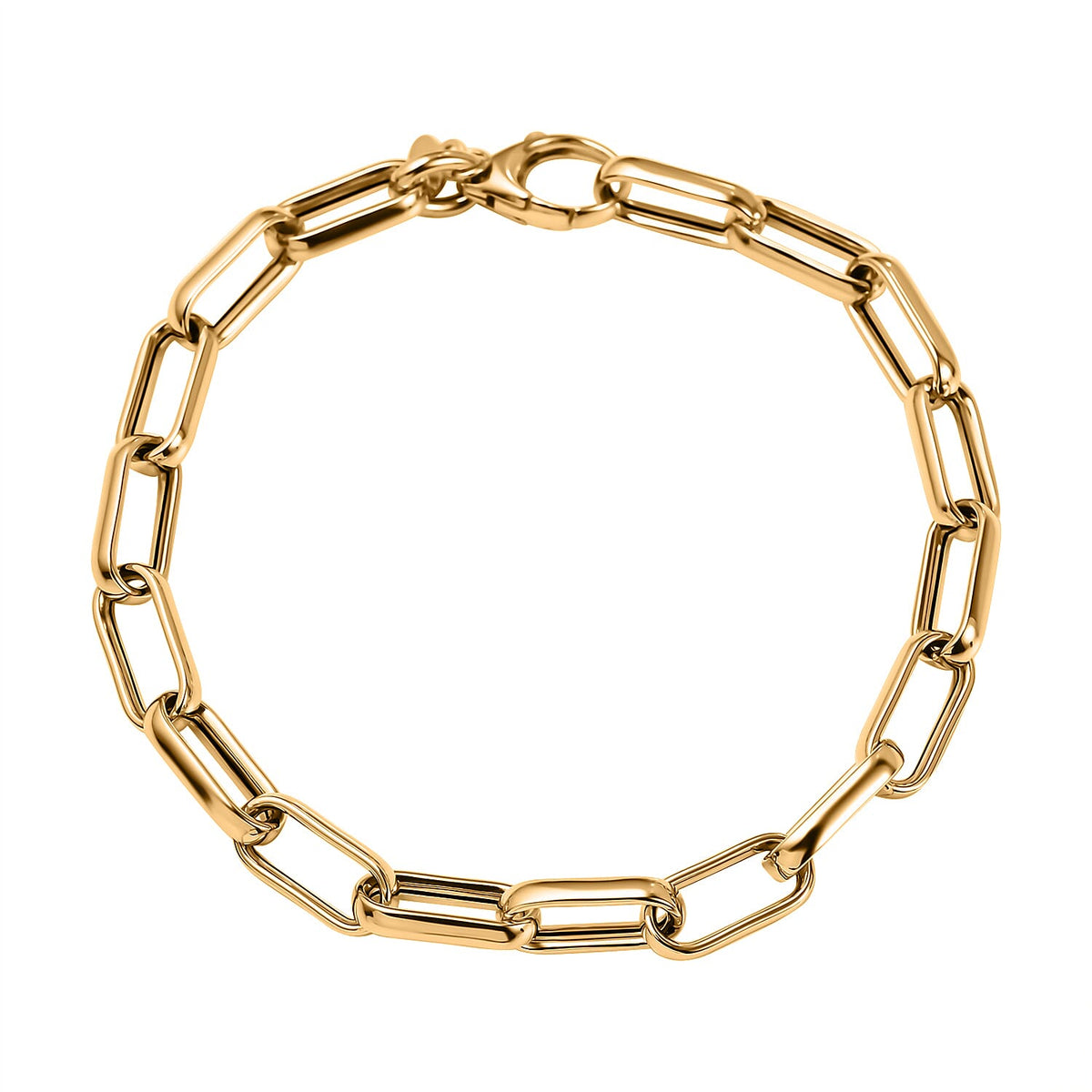 Maestro Mega Find Deal - 9K Yellow Gold Oversized Paperclip Bracelet (Size - 7.5) 7931448 0