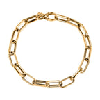 Maestro Mega Find Deal - 9K Yellow Gold Oversized Paperclip Bracelet (Size - 7.5)
