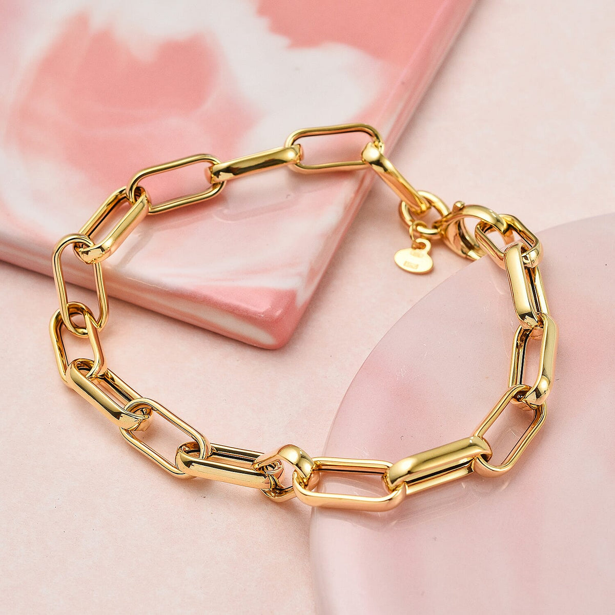 Maestro Mega Find Deal - 9K Yellow Gold Oversized Paperclip Bracelet (Size - 7.5) 7931448 1