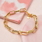 Maestro Mega Find Deal - 9K Yellow Gold Oversized Paperclip Bracelet (Size - 7.5)