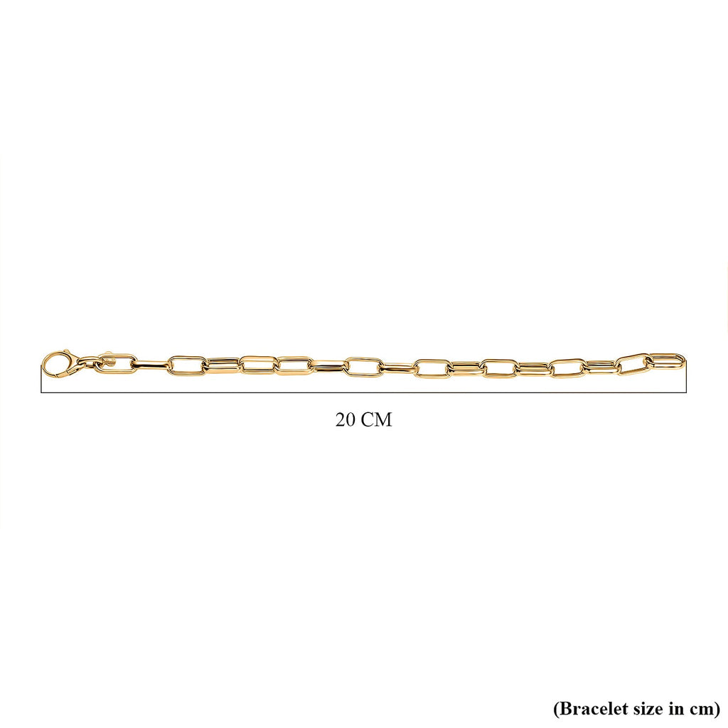 Maestro Mega Find Deal - 9K Yellow Gold Oversized Paperclip Bracelet (Size - 7.5)