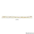 Maestro Mega Find Deal - 9K Yellow Gold Oversized Paperclip Bracelet (Size - 7.5)