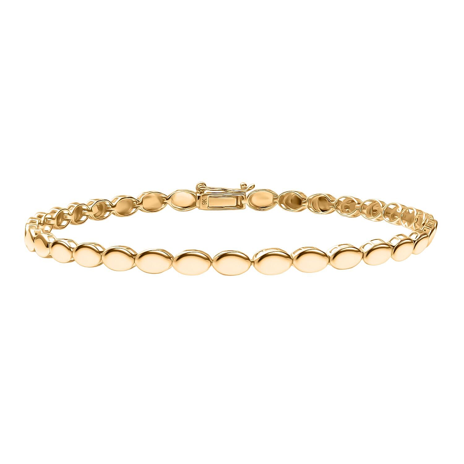 9K Yellow Gold Bracelet (Size 7.5) with Box Clasp 8265500 0