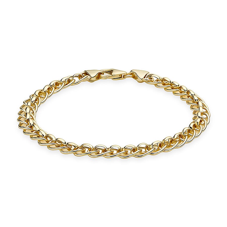 Close Out Deal - 9K Yellow Gold Rollerball Bracelet (Size - 7.5) with Lobster Clasp