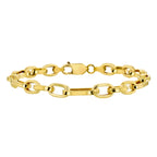 9K Yellow Gold Figaro Bracelet (Size - 7.5), Gold Wt. 5.00 Gms.