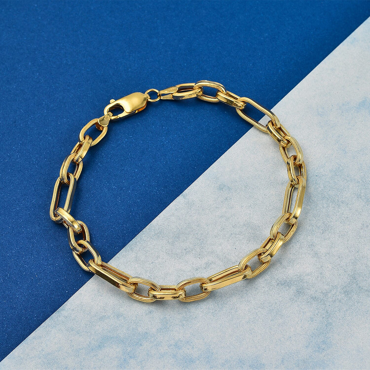 Hatton Garden Closeut - 9K Yellow Gold Figaro Bracelet (Size - 7.5), Gold Wt. 5.15 Gms 7763471 1