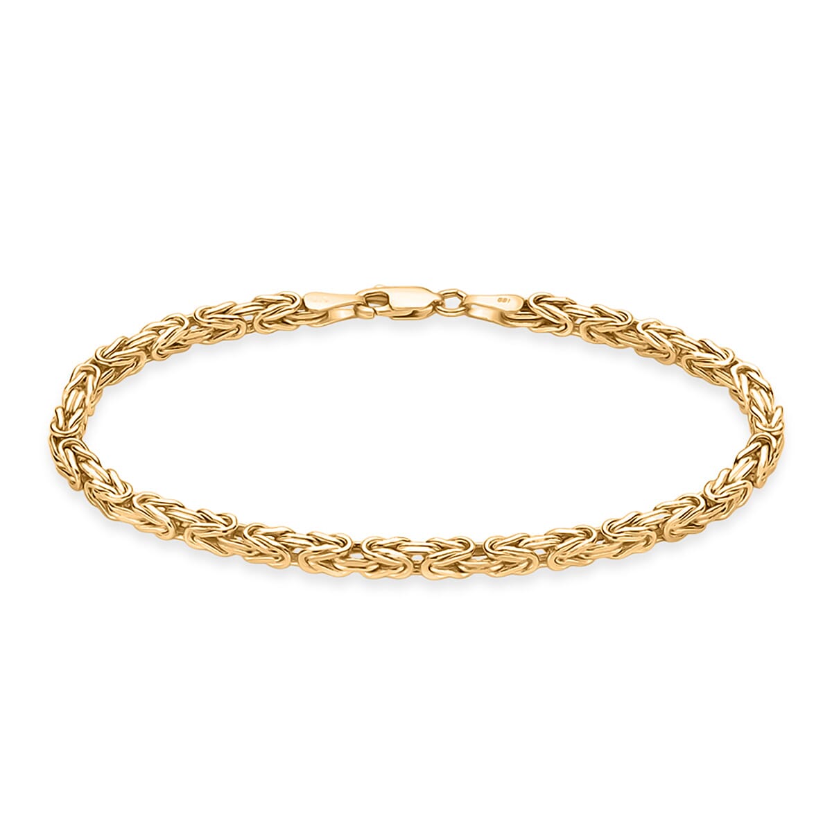 9K Yellow Square Byzantine Gold Bracelet (Size 7.50) with Lobster Clasp, Gold Wt. 11.90 Gms. 8313903 0