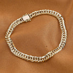 9K Yellow Gold Triple Curb Bracelet (Size - 7.5), Gold Wt. 6.25 Gms