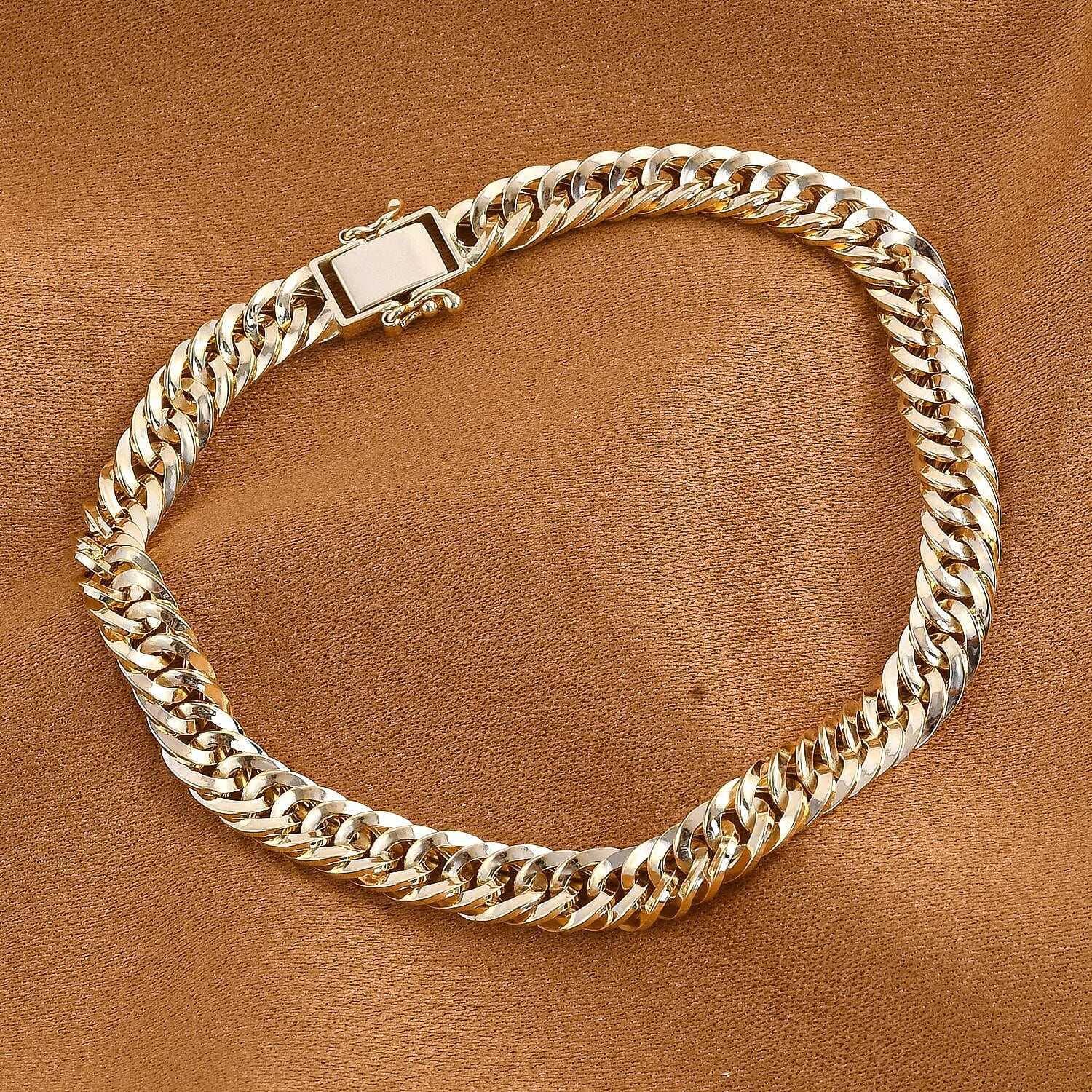 Closeout Deal- 9K Yellow Gold Curb Bracelet (Size - 7.5), Gold Wt. 6.10 Gms 7319314 1