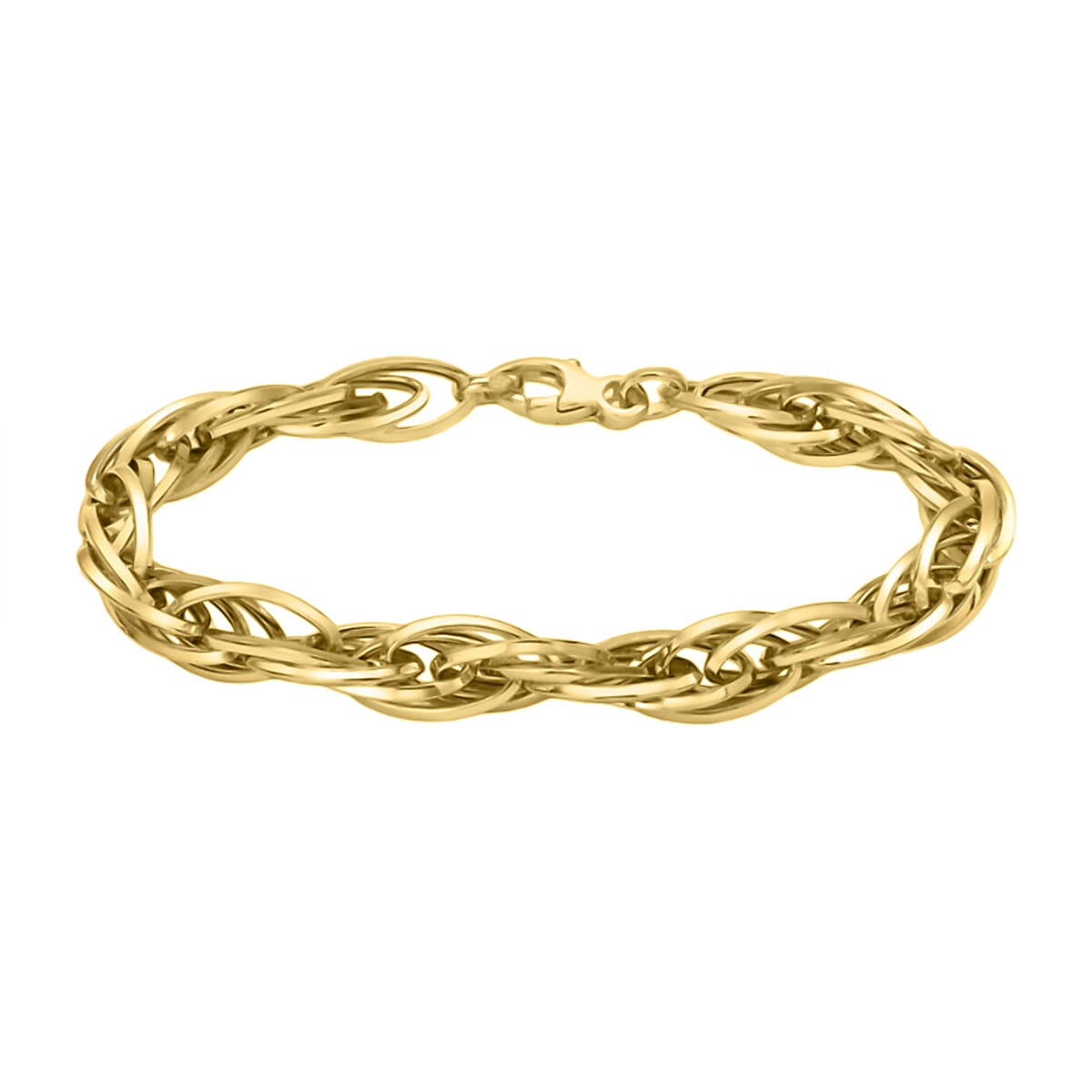 9K Yellow Gold Elliptic Slinky Prince Of Wales Bracelet (Size - 7.5), Gold Wt 6.6 Gms 7747564 0