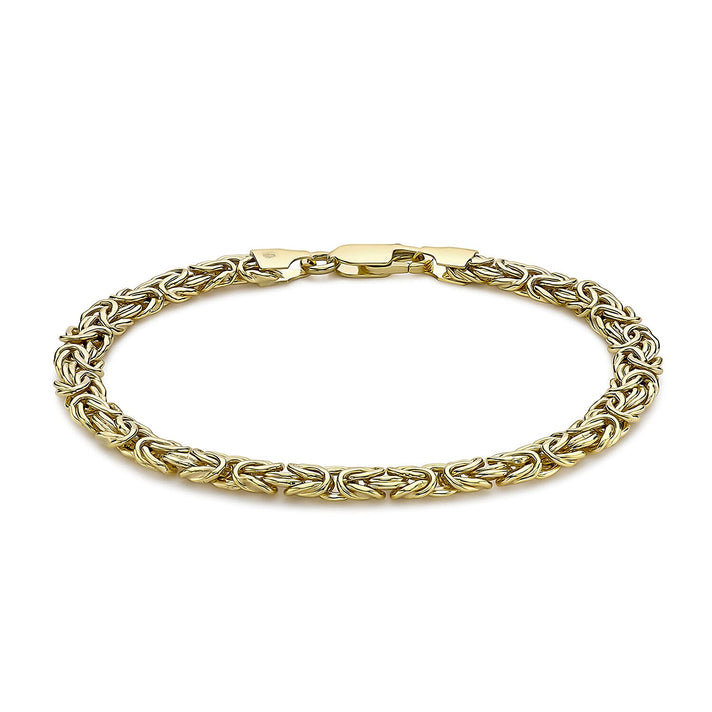 9K Yellow Gold 6mm Byzantine Chain Bracelet 7.5 Inch 7328318 1