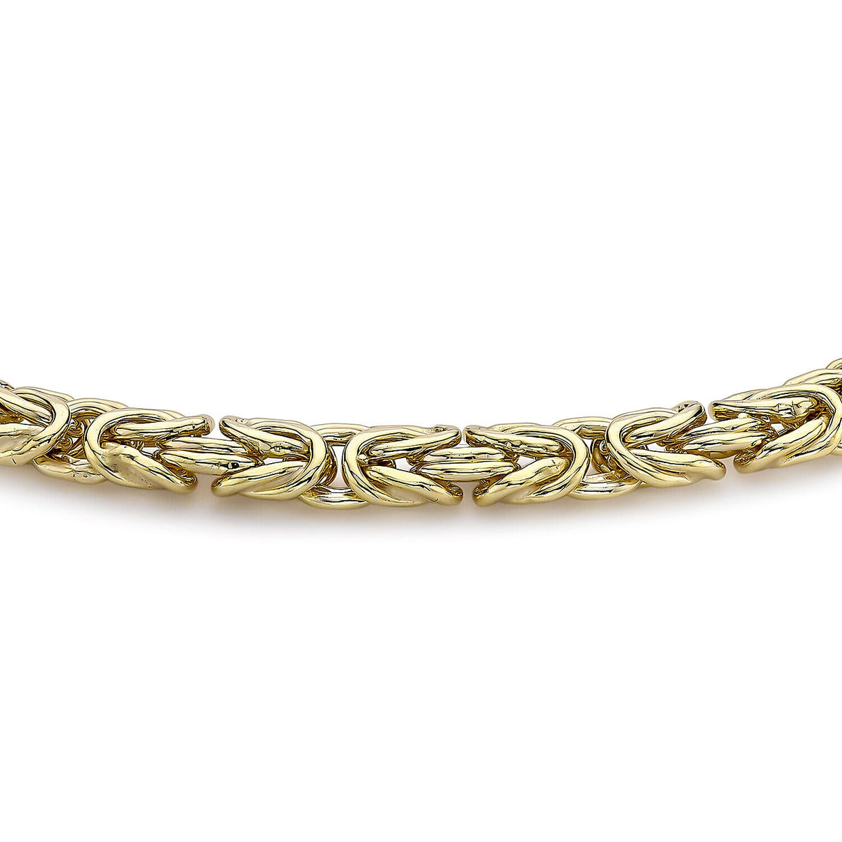 9K Yellow Gold 6mm Byzantine Chain Bracelet 7.5 Inch 7328318 1