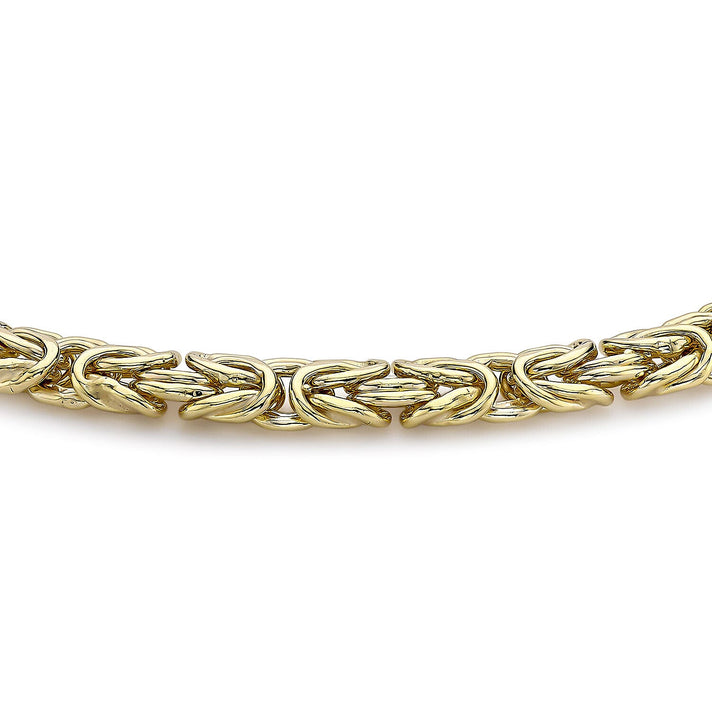 9K Yellow Gold 6mm Byzantine Chain Bracelet 7.5 Inch 7328318 2