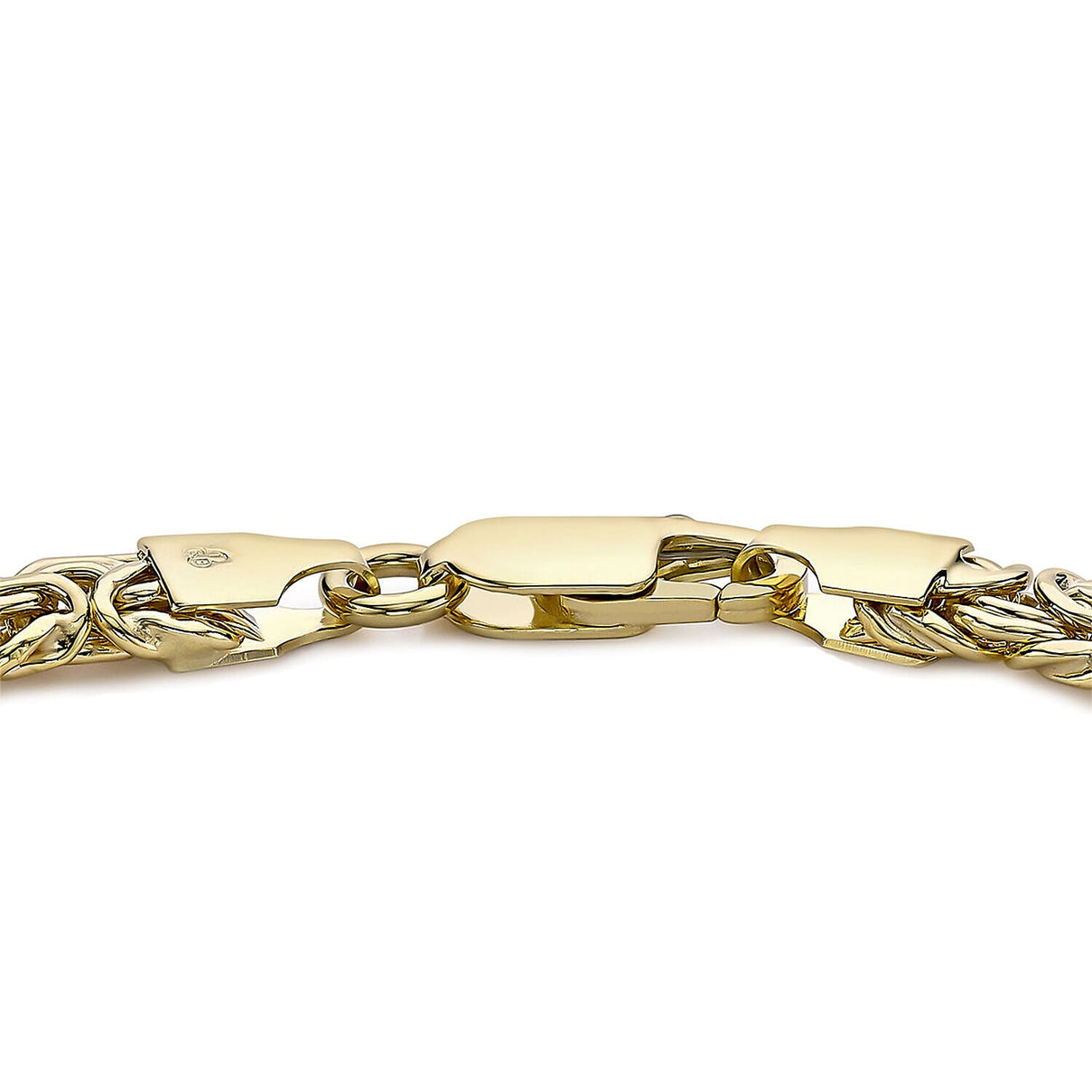 9K Yellow Gold 6mm Byzantine Chain Bracelet 7.5 Inch 7328318 2