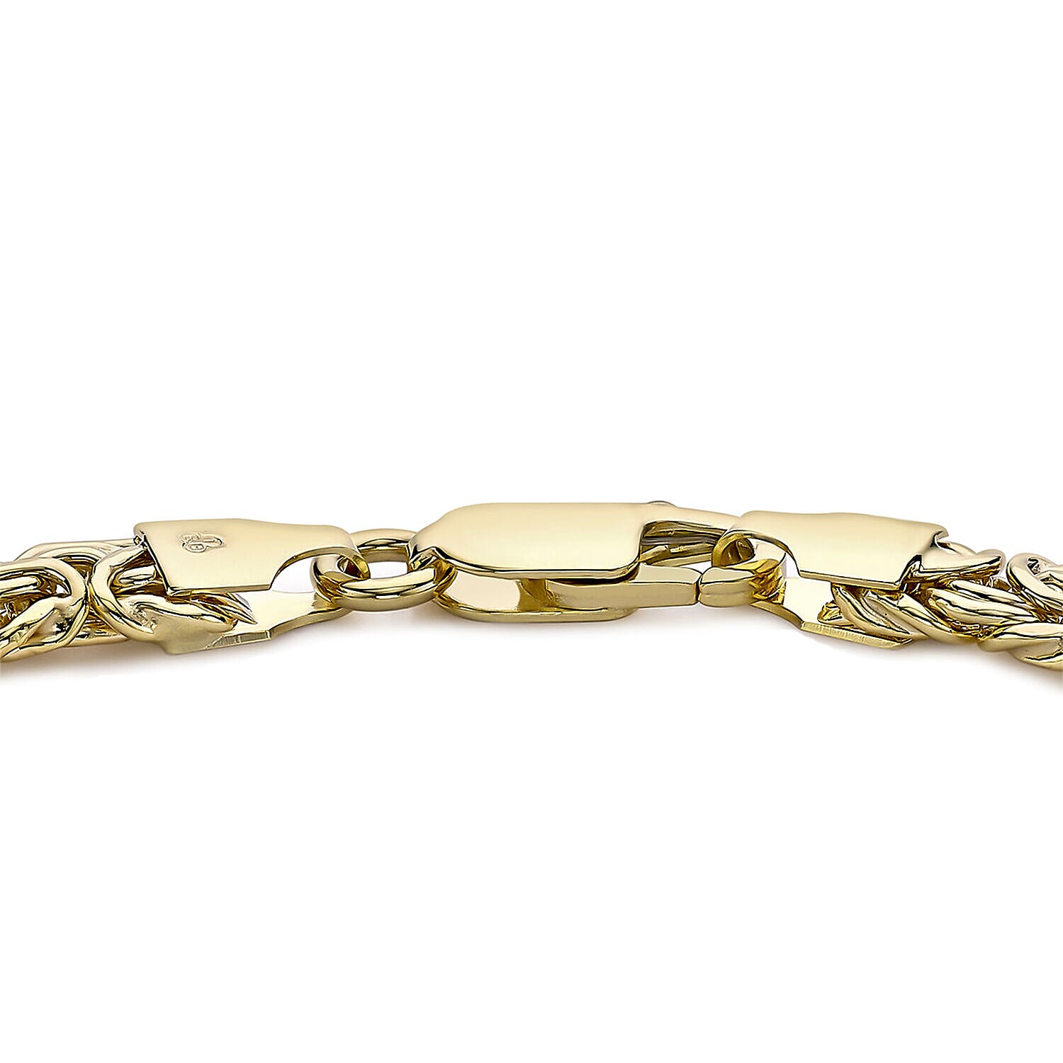 9K Yellow Gold 6mm Byzantine Chain Bracelet 7.5 Inch 7328318 2