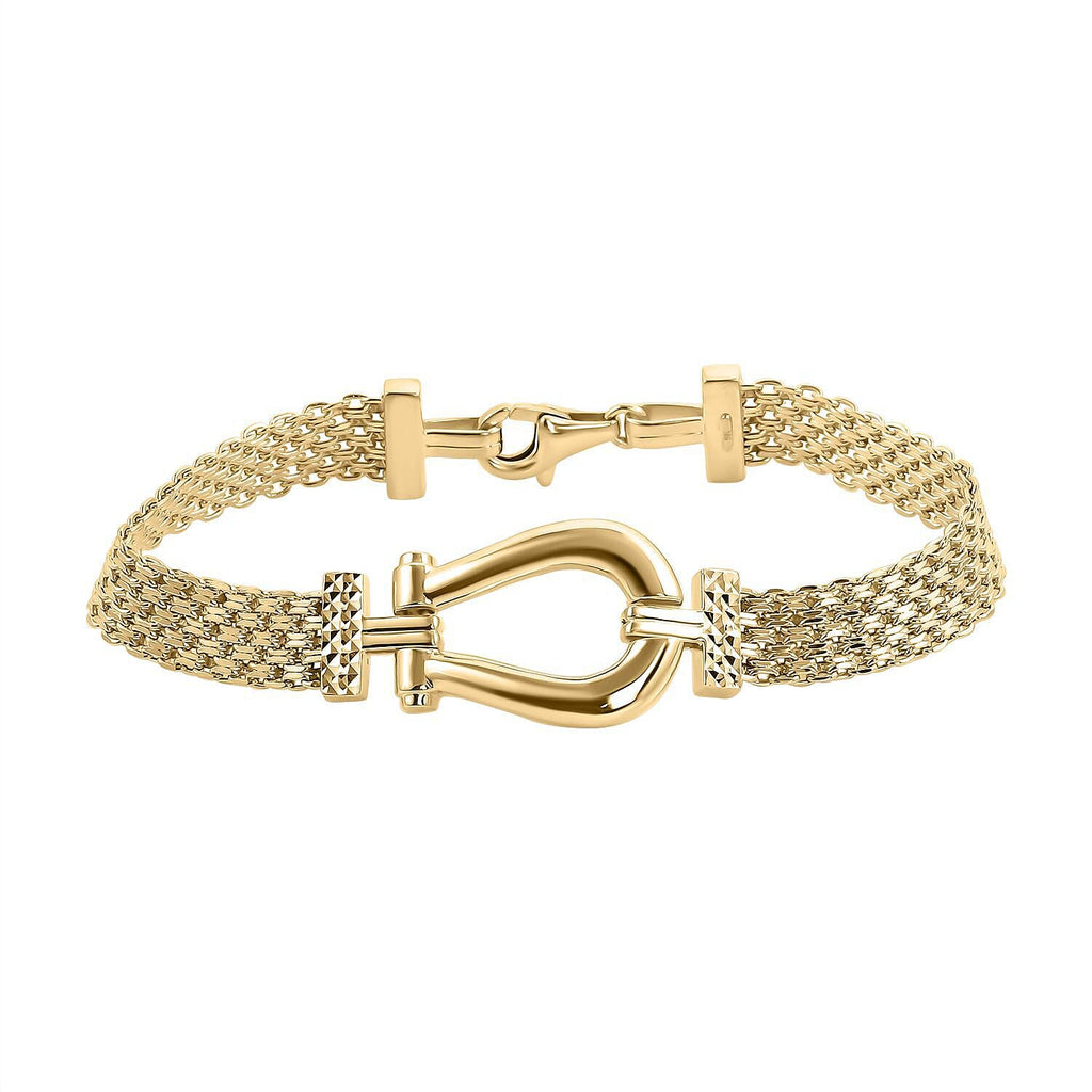 Close Out - 9K Yellow Gold Snaffle Bracelet (Size - 7.5), Gold Wt. 9.50 Gms