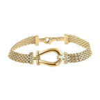 Close Out - 9K Yellow Gold Snaffle Bracelet (Size - 7.5), Gold Wt. 9.50 Gms