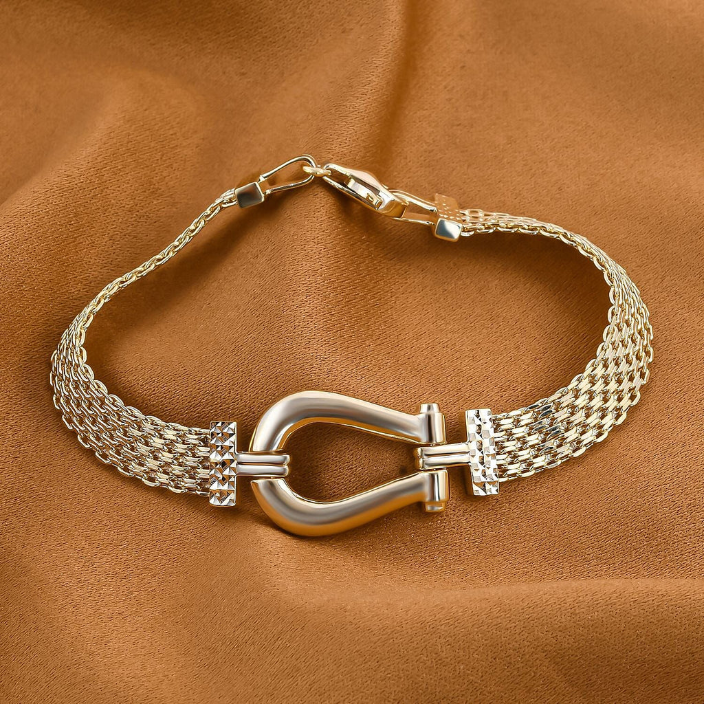 Close Out - 9K Yellow Gold Snaffle Bracelet (Size - 7.5), Gold Wt. 9.50 Gms