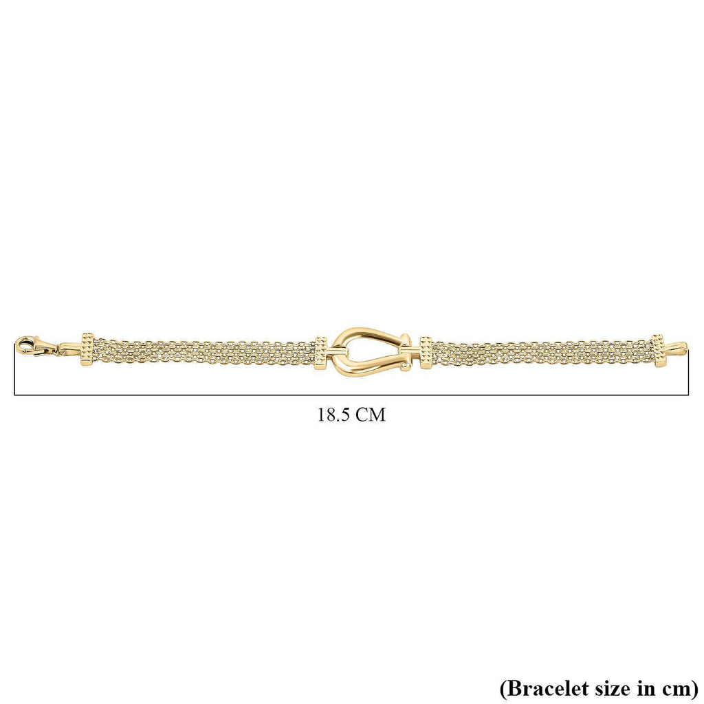 Close Out - 9K Yellow Gold Snaffle Bracelet (Size - 7.5), Gold Wt. 9.50 Gms