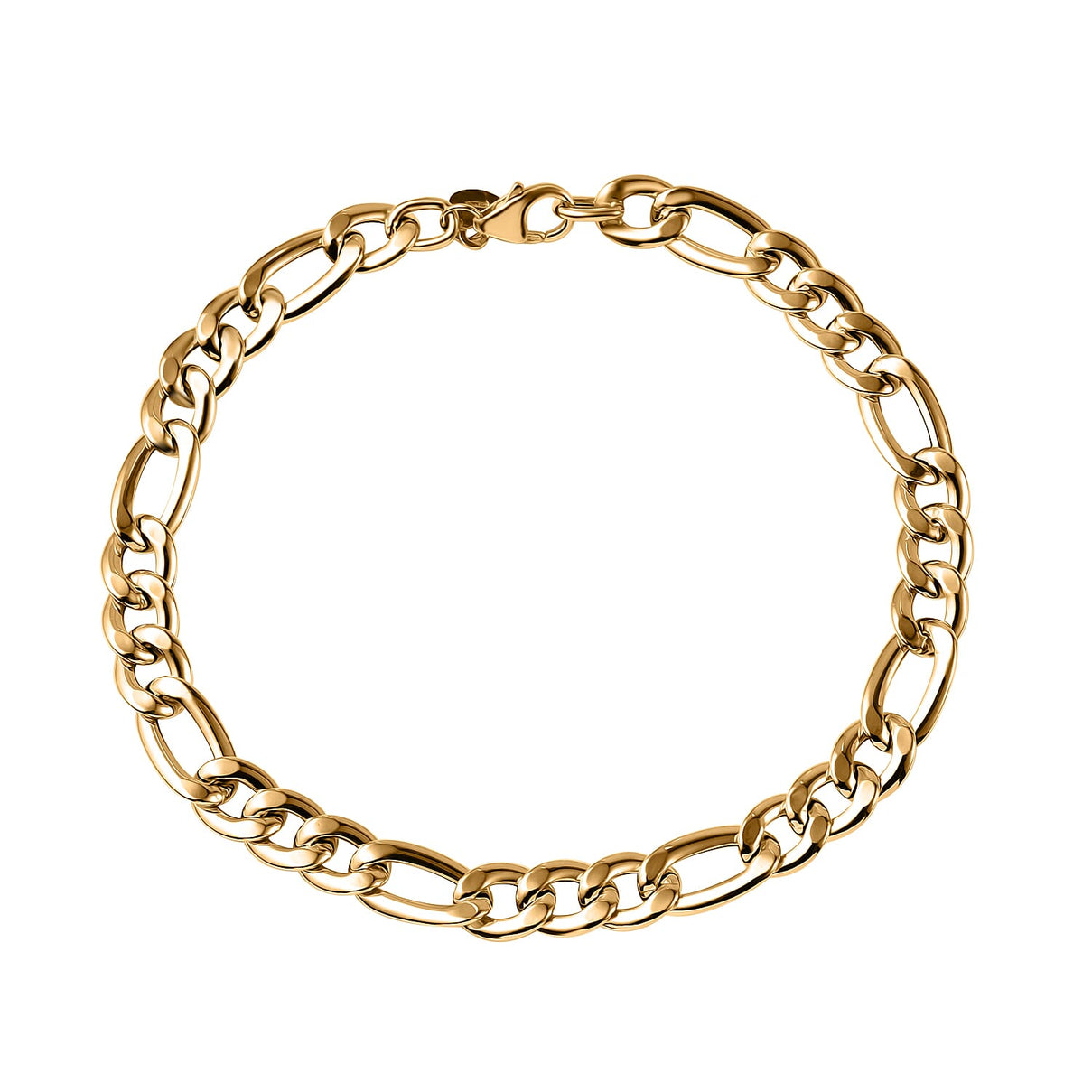 - Maestro Collection - 9K Yellow Gold Figaro Bracelet (Size - 7.5) 7570797 0