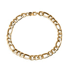- Maestro Collection - 9K Yellow Gold Figaro Bracelet (Size - 7.5)