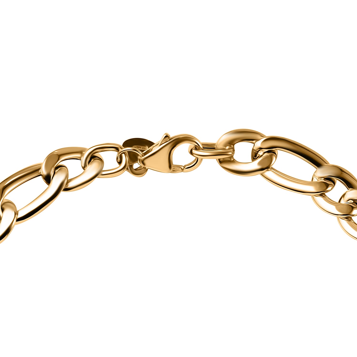 - Maestro Collection - 9K Yellow Gold Figaro Bracelet (Size - 7.5) 7570797 3
