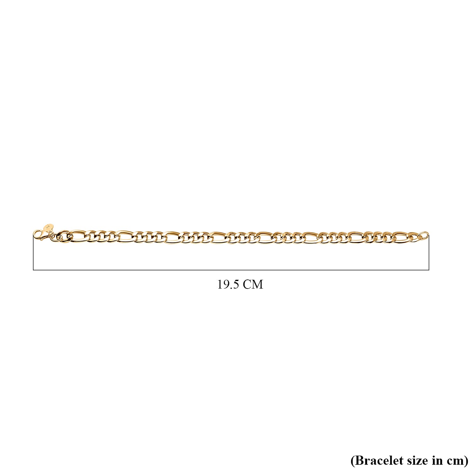- Maestro Collection - 9K Yellow Gold Figaro Bracelet (Size - 7.5) 7570797 4